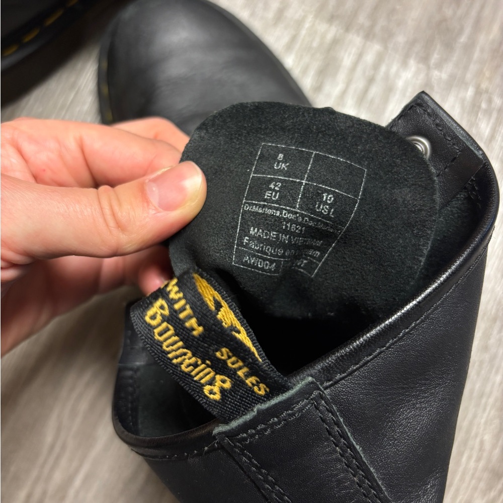 Dr. Martens Black Leather Boots - Picture 7 of 9